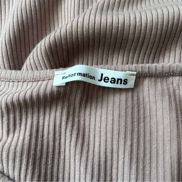 Reformation Gigi Ribbed Knit Mini Dress in Blush Pink Sz S - Picture 9 of 10